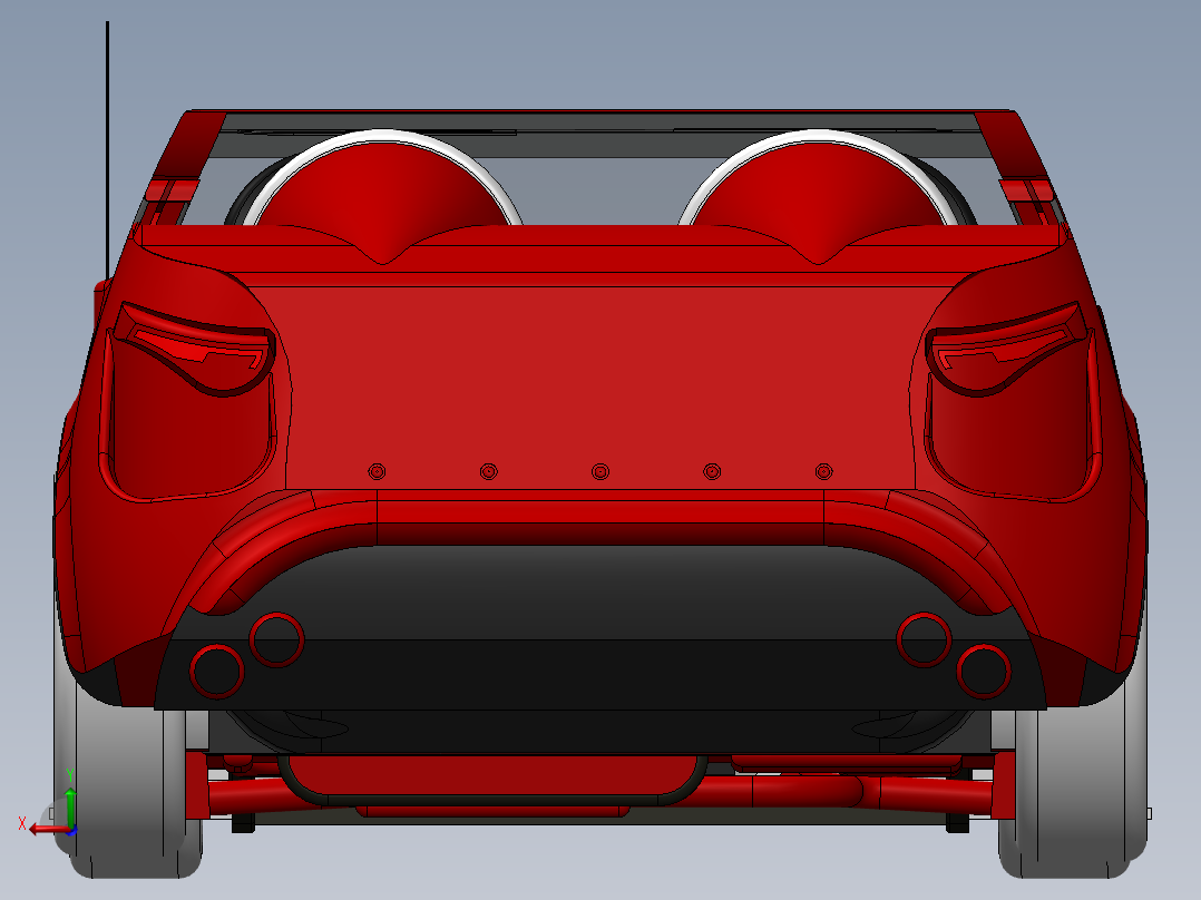 TBO标志敞篷车后视图