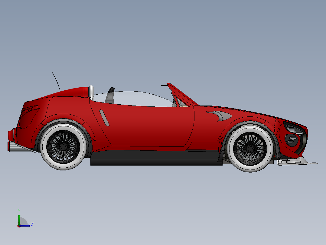 TBO标志敞篷车左视图