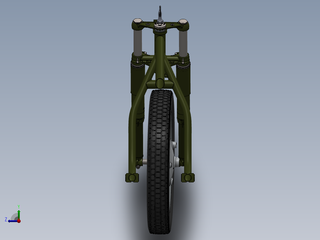 摩托车项目前叉总成右视图