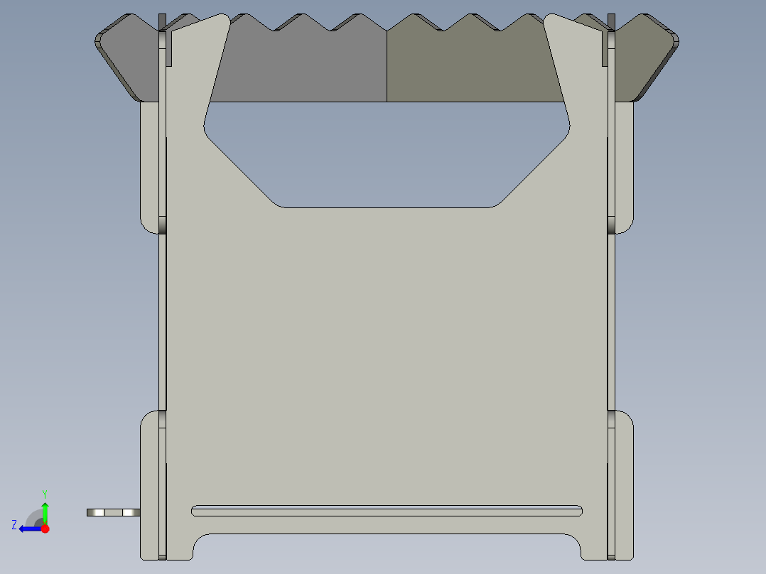 便携式扁平包装火坑右视图