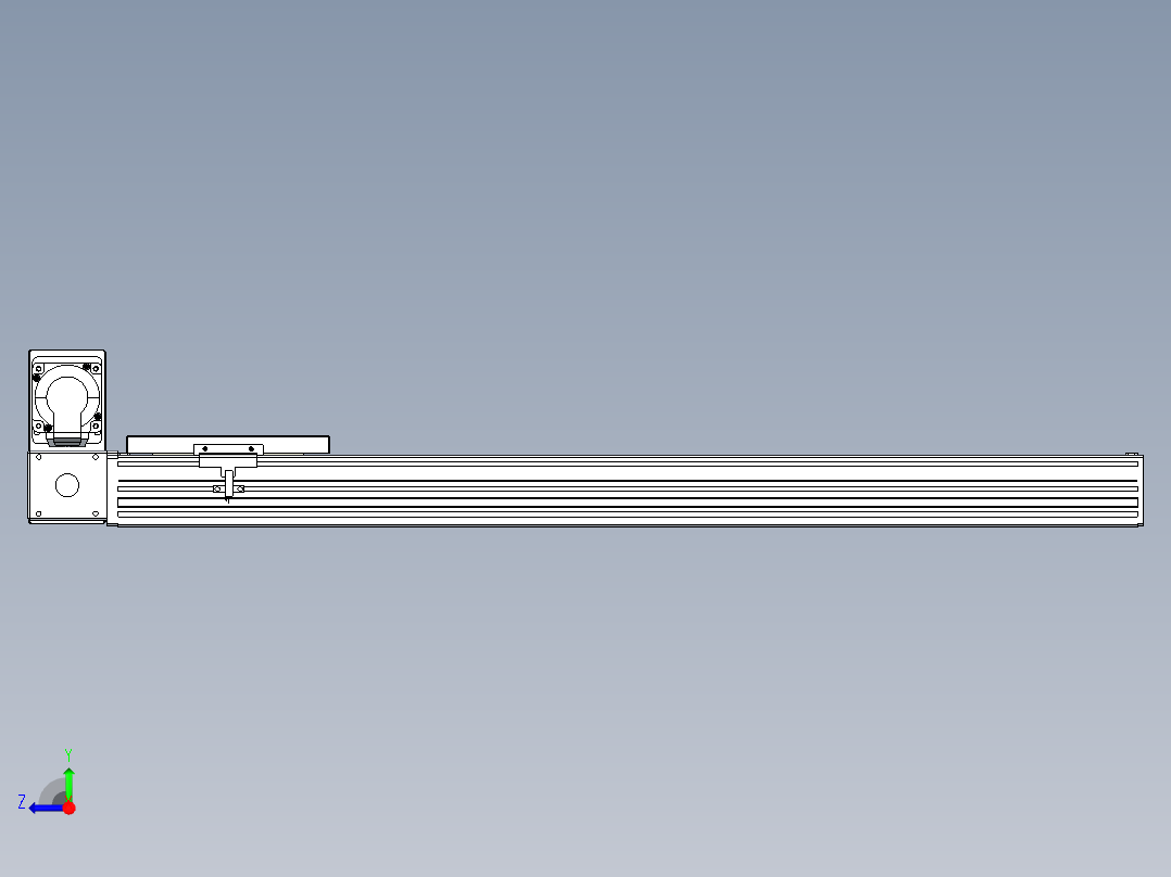 同步带全封闭直线模组TPA-HCB-120D-90-L650-LU-C-P40-N3右视图