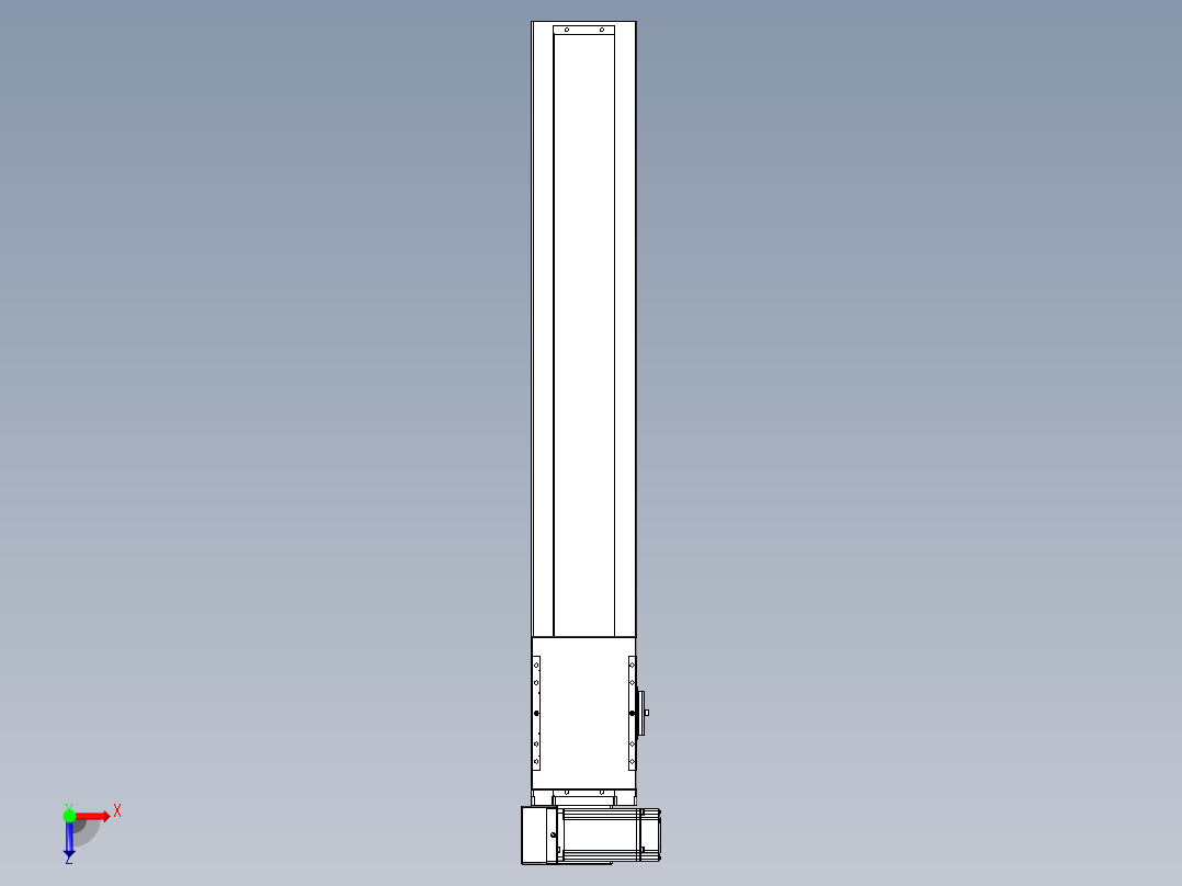 同步带全封闭直线模组TPA-HCB-120D-90-L650-LU-C-P40-N3俯视图
