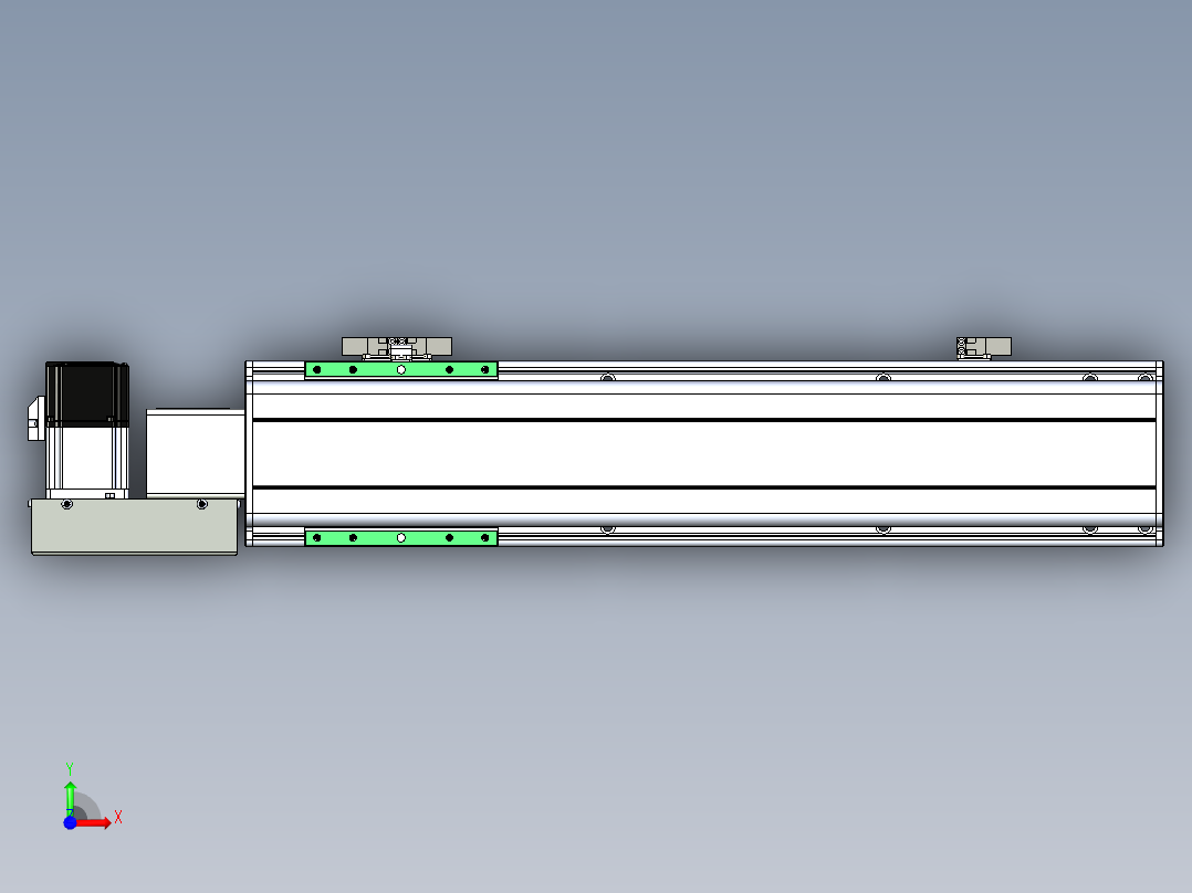 同步带滑台-半封闭B13H-L45-S400-L-P40-D3前视图