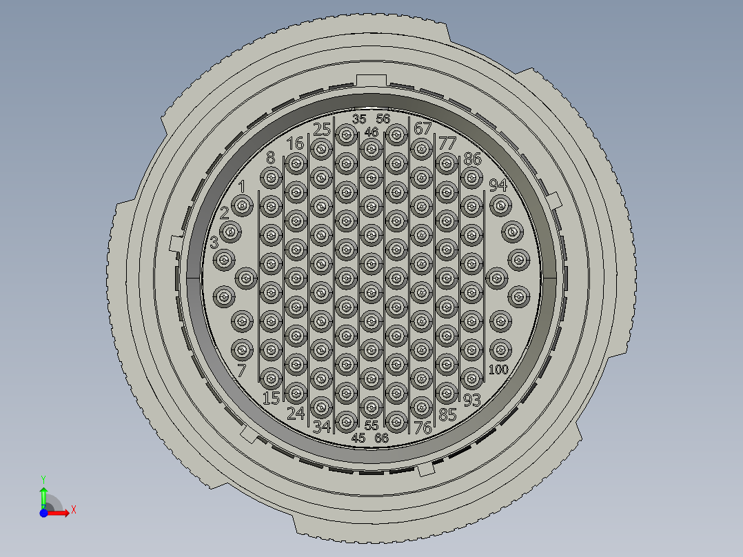 26KH35PN连接器前视图