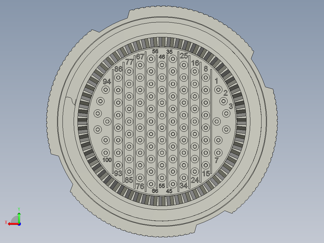 26KH35PN连接器后视图