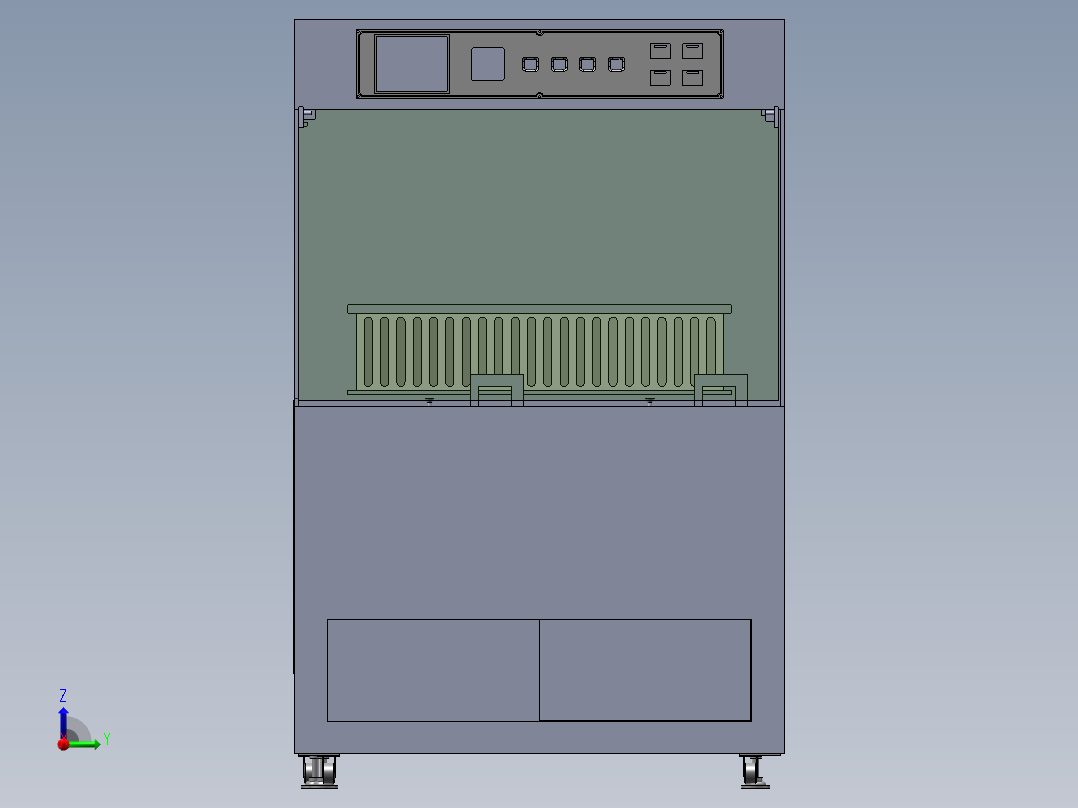 四槽硅片清洗刻蚀机前视图