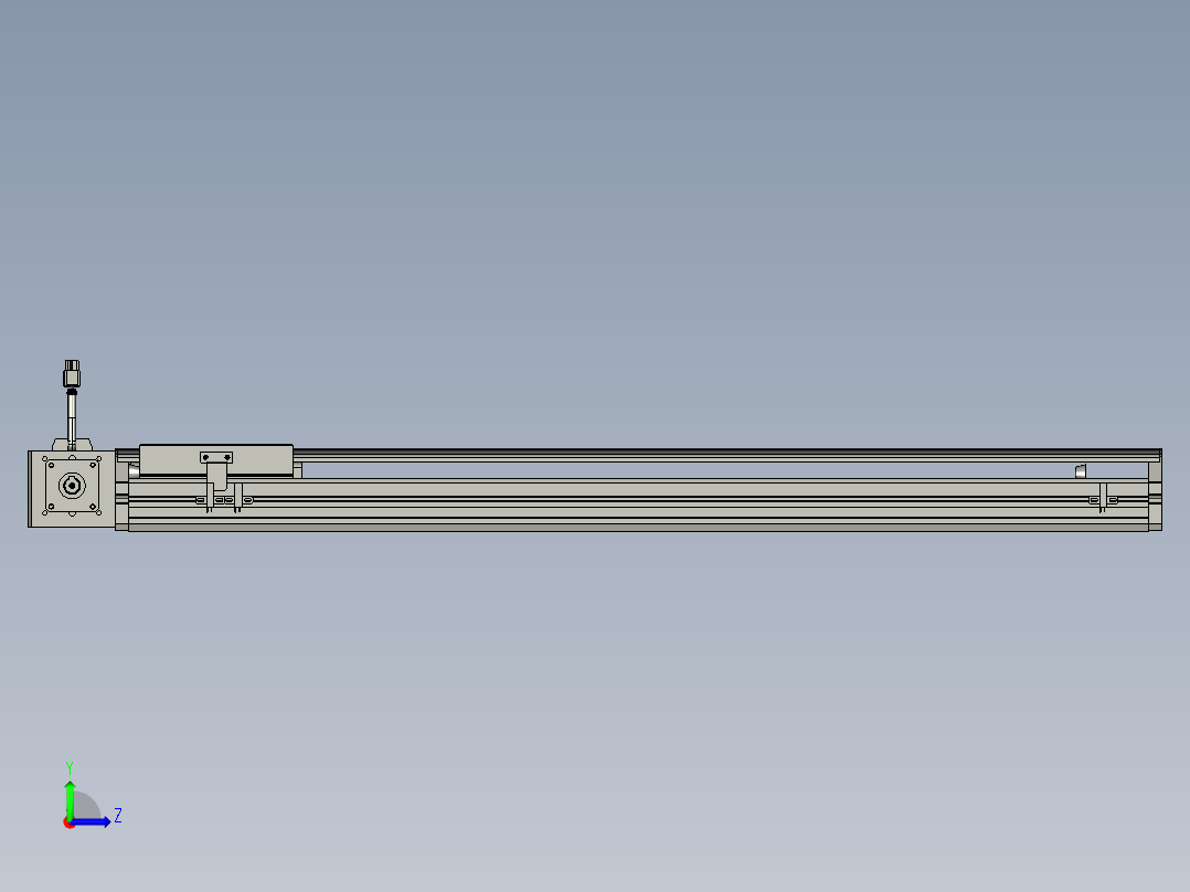 东锦同步带传动-直线滑台模组DH135B-L125-S700-BL-P400W-C3左视图