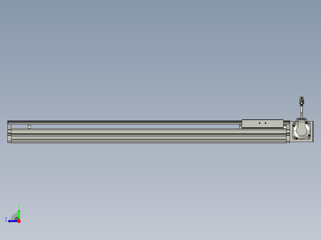 东锦同步带传动-直线滑台模组DH135B-L125-S700-BL-P400W-C3右视图