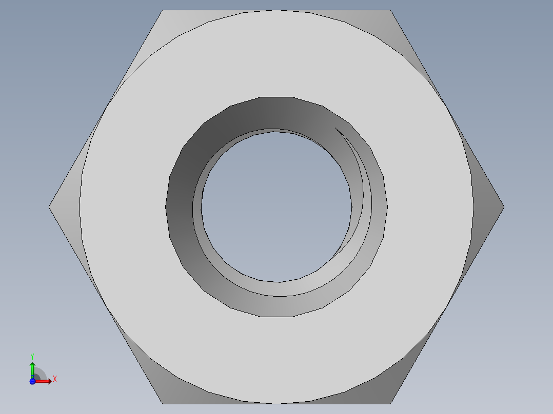 DIN 934 螺母-M2.5 Nut.SLDPRT前视图