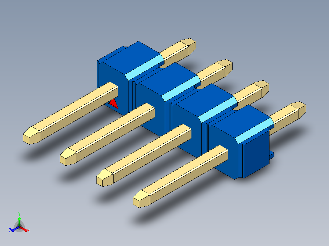 彩色公头100mil（2.54mm）系列-DS1021_blue_1x04p_100mil_Type1_rev1.0