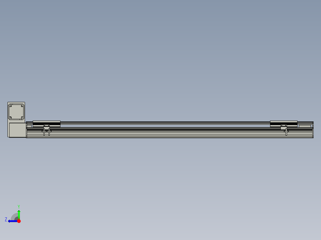 直线模组LHB17-L40-S1300-LU设计图纸右视图