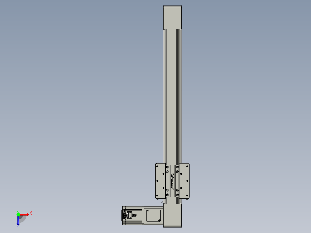 威洛博直线电机模组EB8-L200-S550-R-P75-MS3俯视图