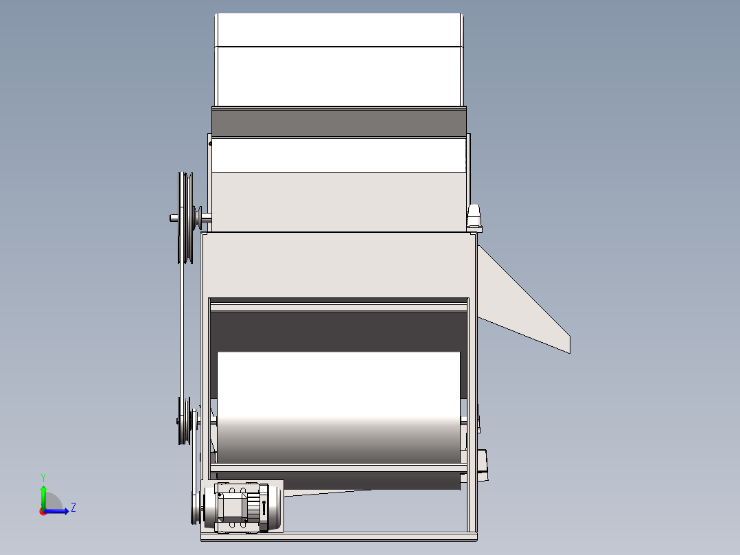 全喂入花生摘果机的设计（含三维+二维+说明书）左视图