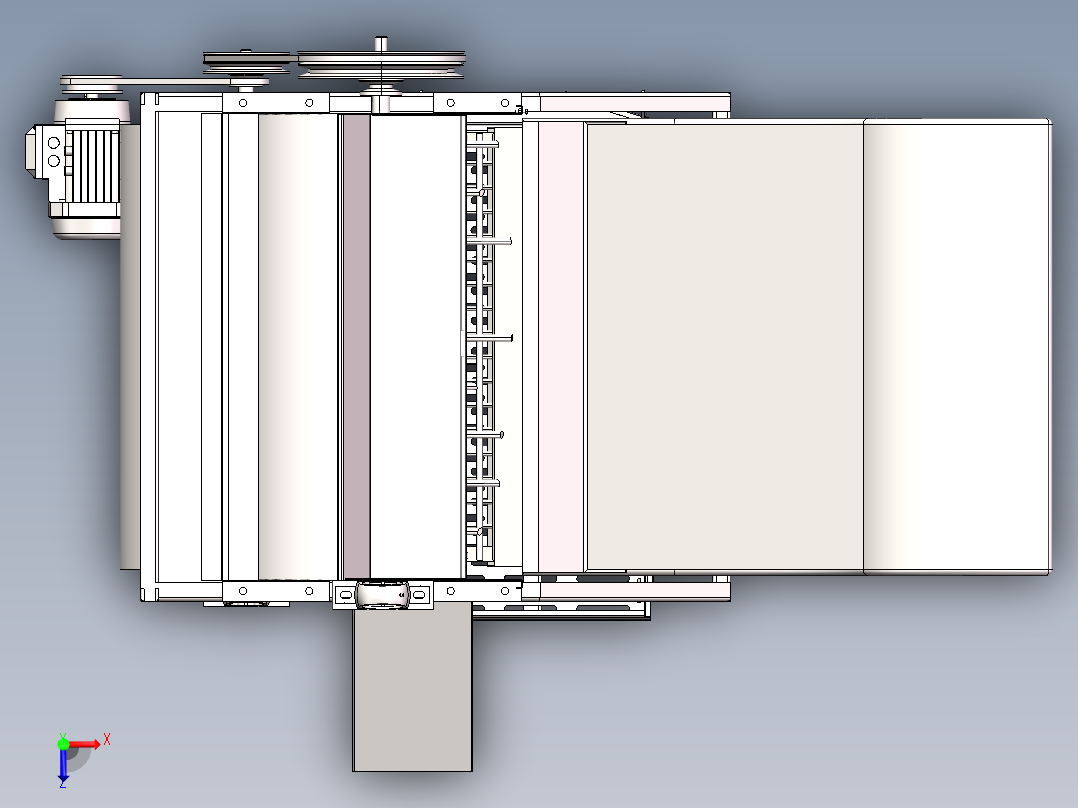 全喂入花生摘果机的设计（含三维+二维+说明书）俯视图