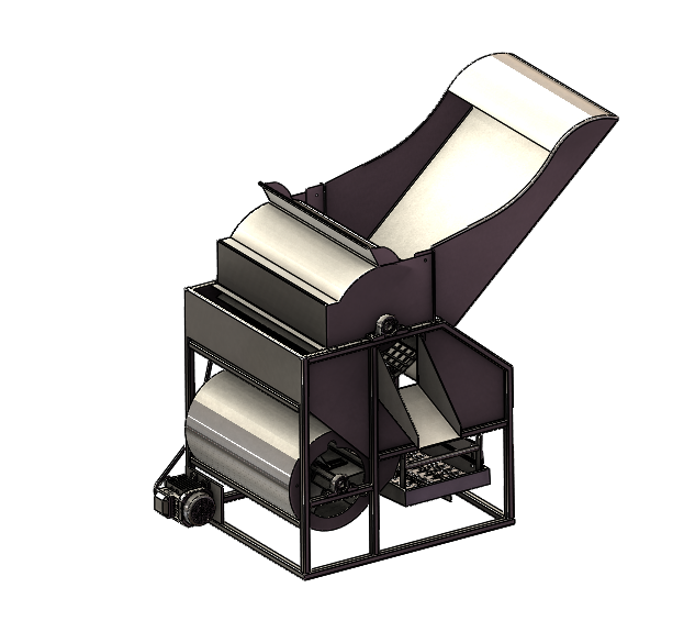 全喂入花生摘果机的设计（含三维+二维+说明书）