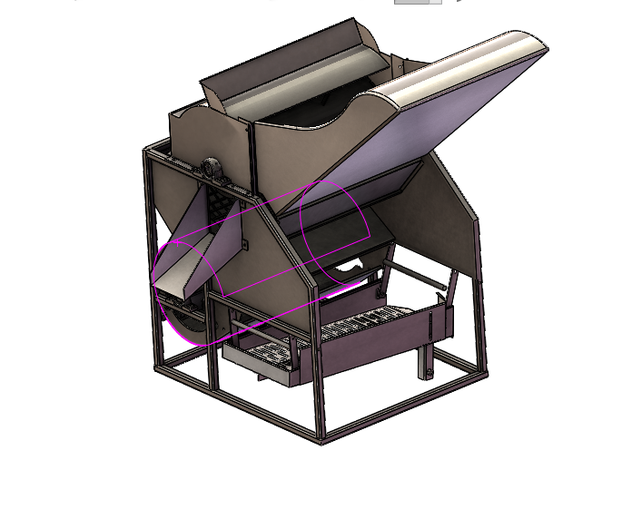 全喂入花生摘果机的设计（含三维+二维+说明书）