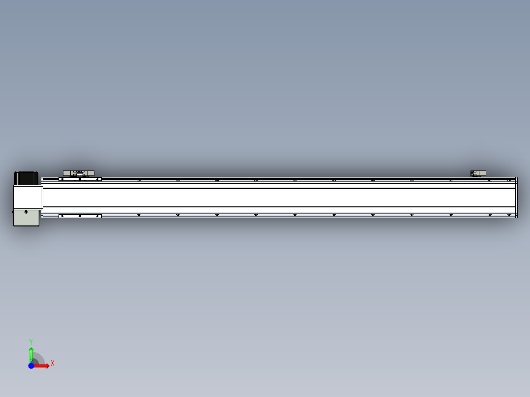 同步带滑台-半封闭B10H-L45-S1000-LD-P40-D3前视图