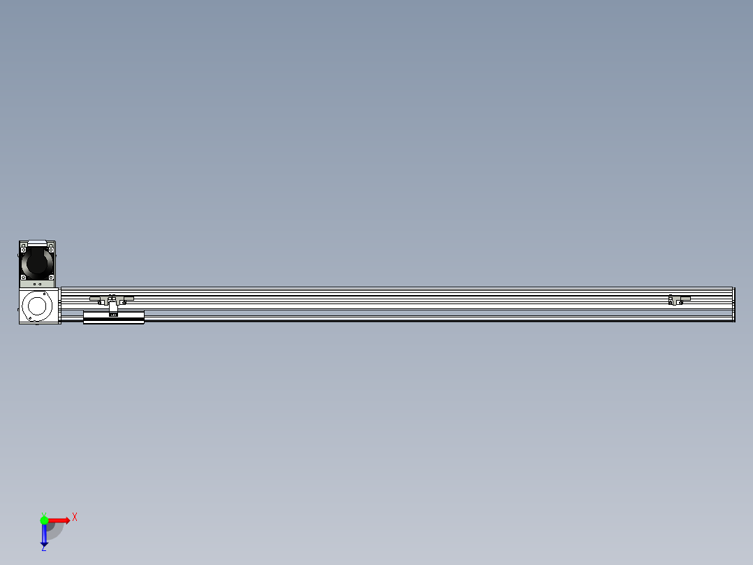 同步带滑台-半封闭B10H-L45-S1000-LD-P40-D3俯视图