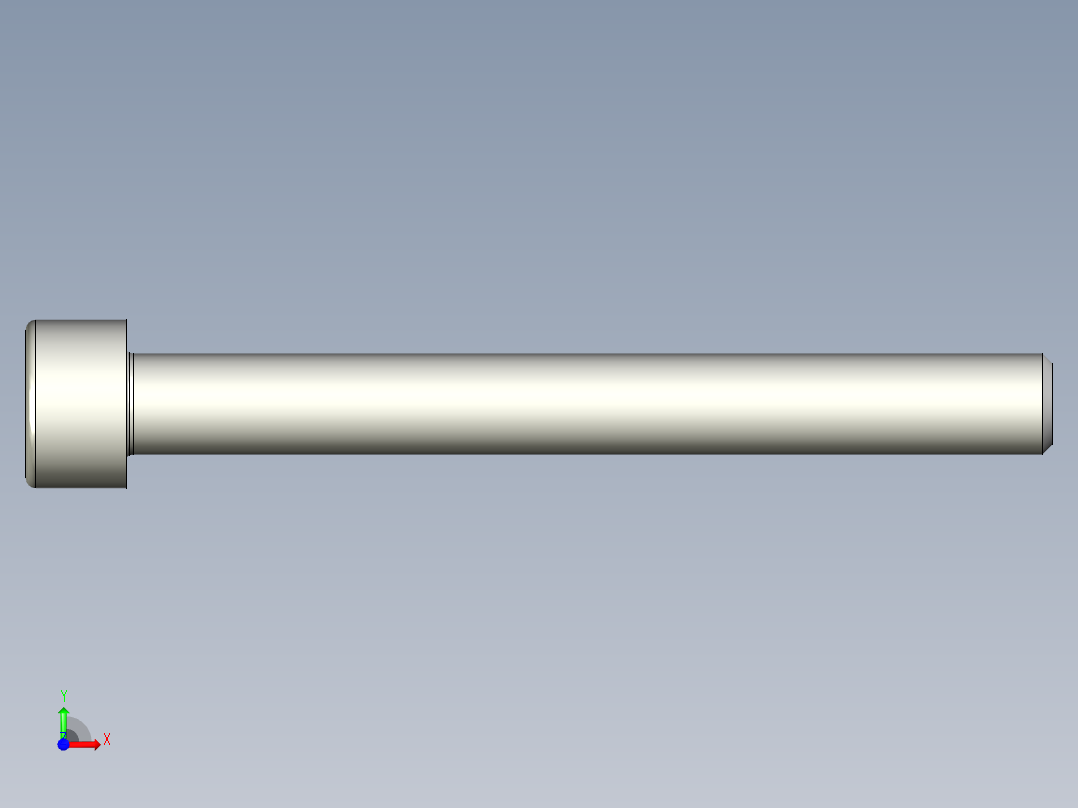 内六角螺钉-BOLT-M6-55-25-6-10-6-R0.6.stp前视图