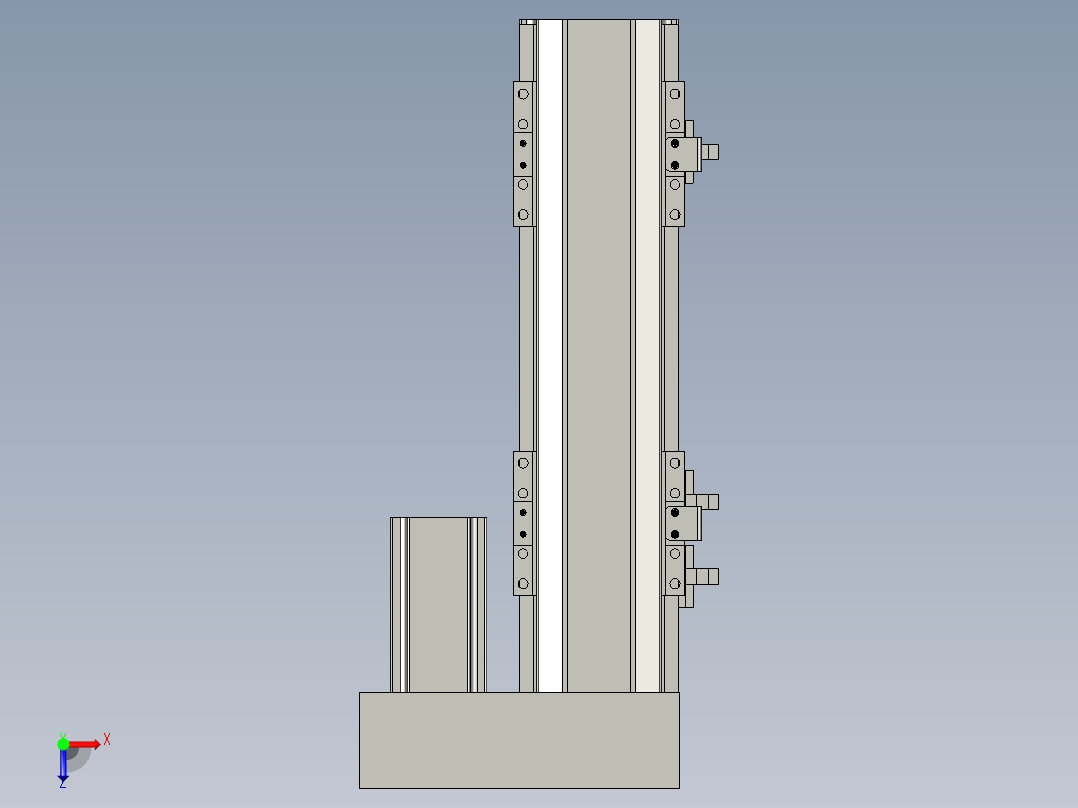 直线模组LHA6-S150-R-100W(16丝杆)设计图纸俯视图