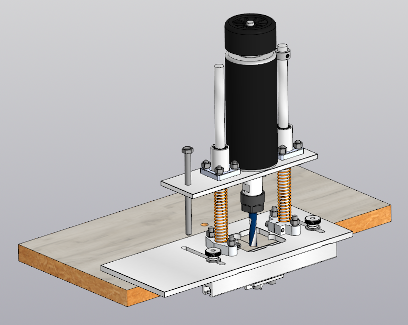 家具制造中加孔的装置