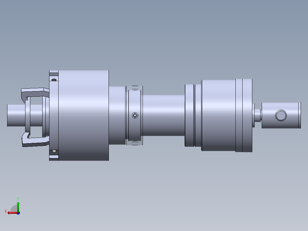 法兰盘车端面夹具后视图