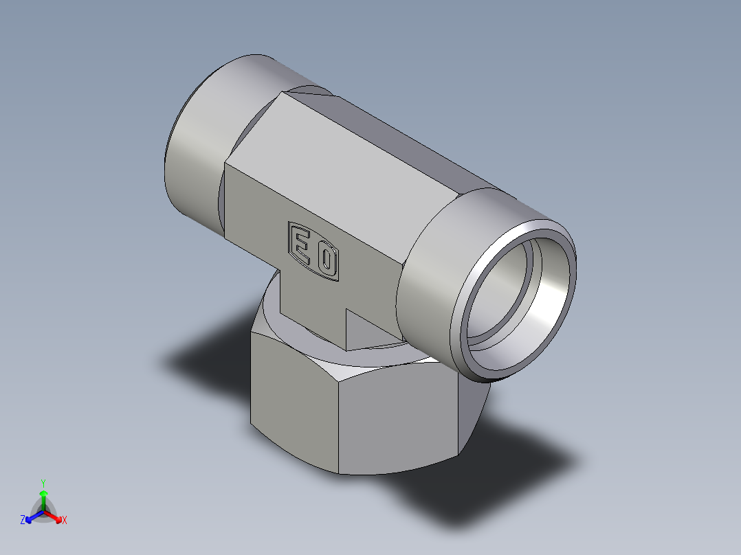 卡套式工业通用硬管接头EO_Swivel_nut_branch_tee_ET22LOMDCF