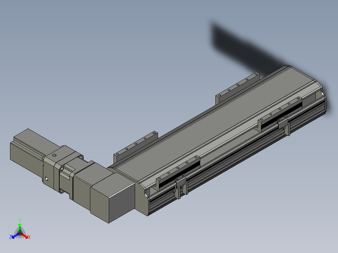 直线模组LHB17-L40-S350-R(B)设计图纸正等轴测图