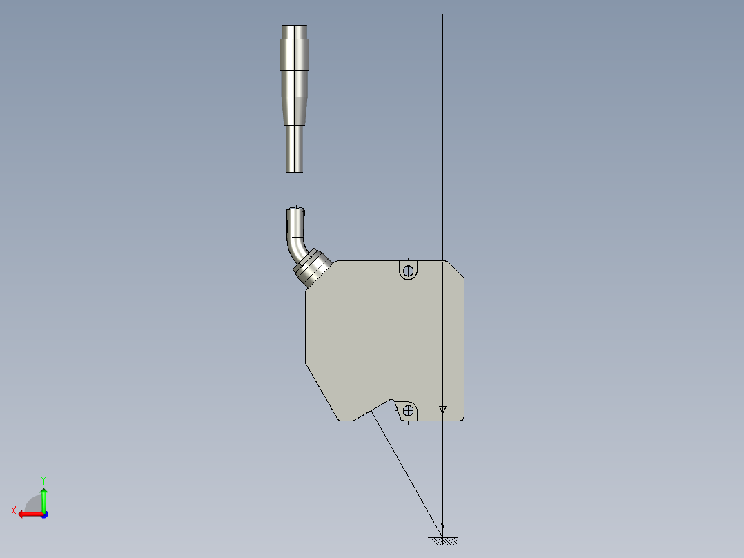 基恩士LK-H050_052_053_055_057_058_kc图纸模型后视图