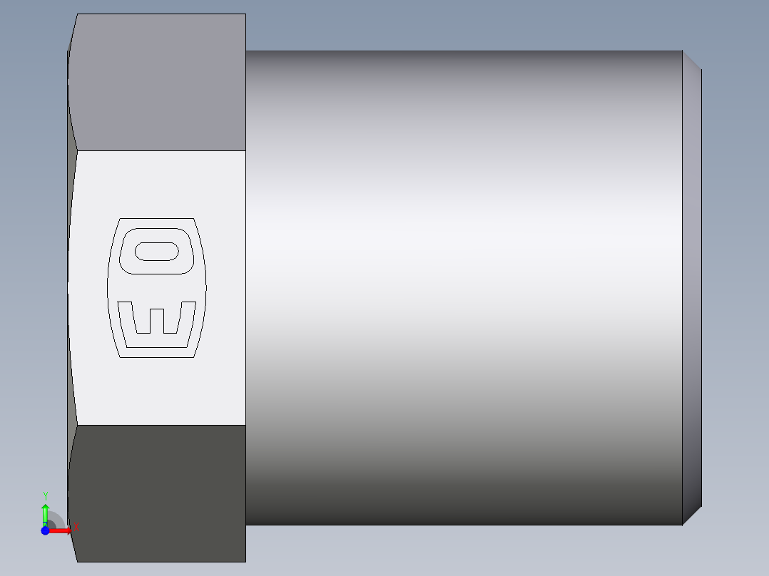 卡套式工业通用硬管接头EO_Sleeve_screw_S06LCFX前视图