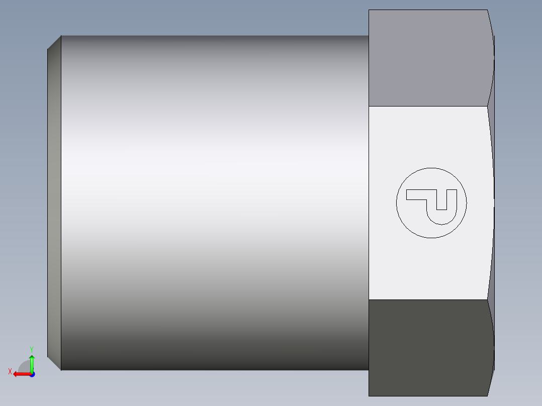卡套式工业通用硬管接头EO_Sleeve_screw_S06LCFX后视图