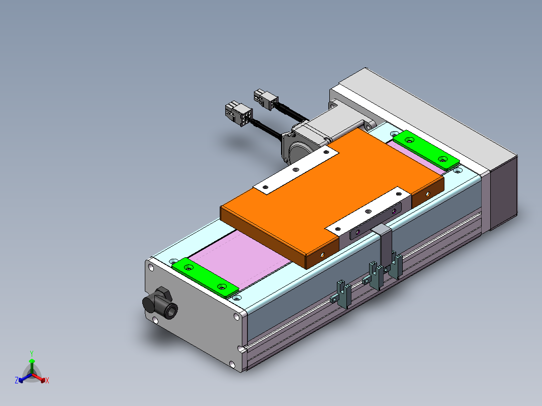 MCH丝杆全封闭MCH14-BL-200W正等轴测图