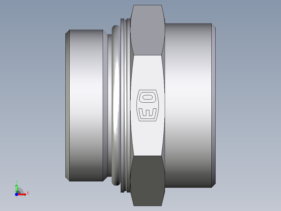 卡套式工业通用硬管接头EO_Male_Stud_connector_GEO42LMOMDCF前视图