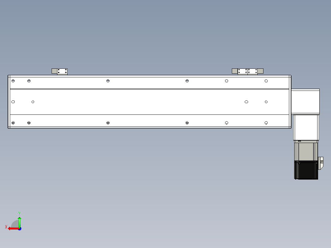 同步带滑台-半封闭B13-L90-S450-L-P40-D3后视图
