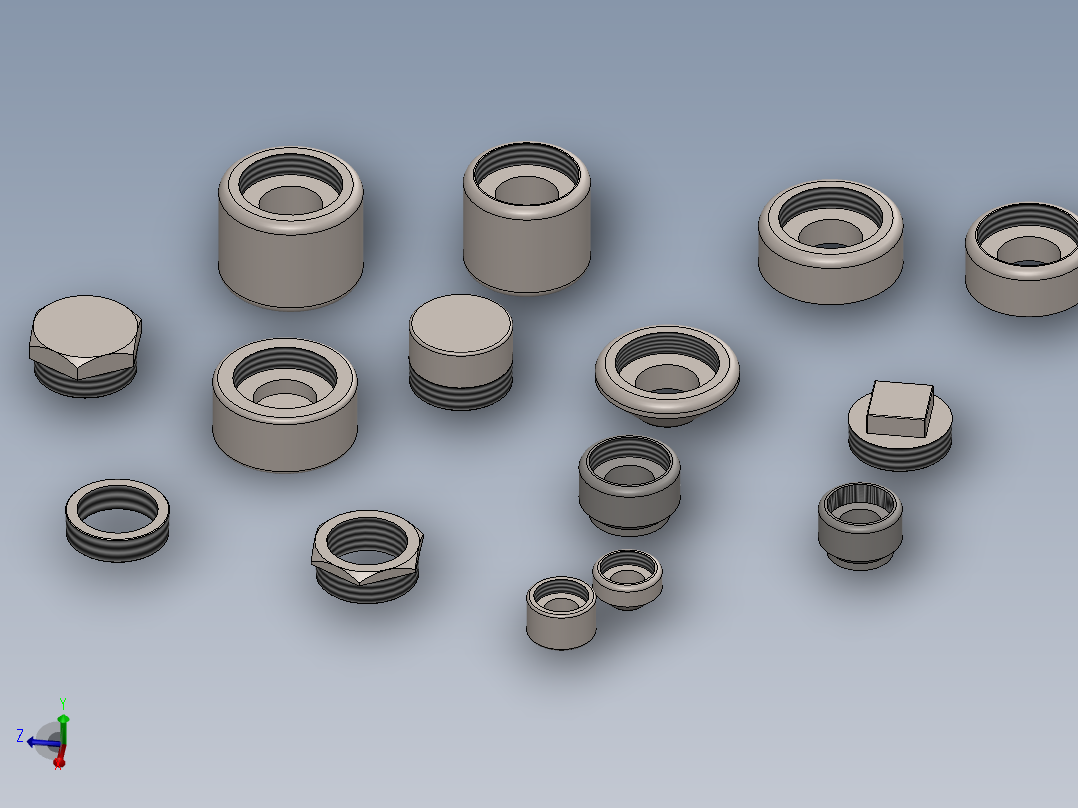 螺纹联轴器、凸台、盖、联轴器、插头和衬套