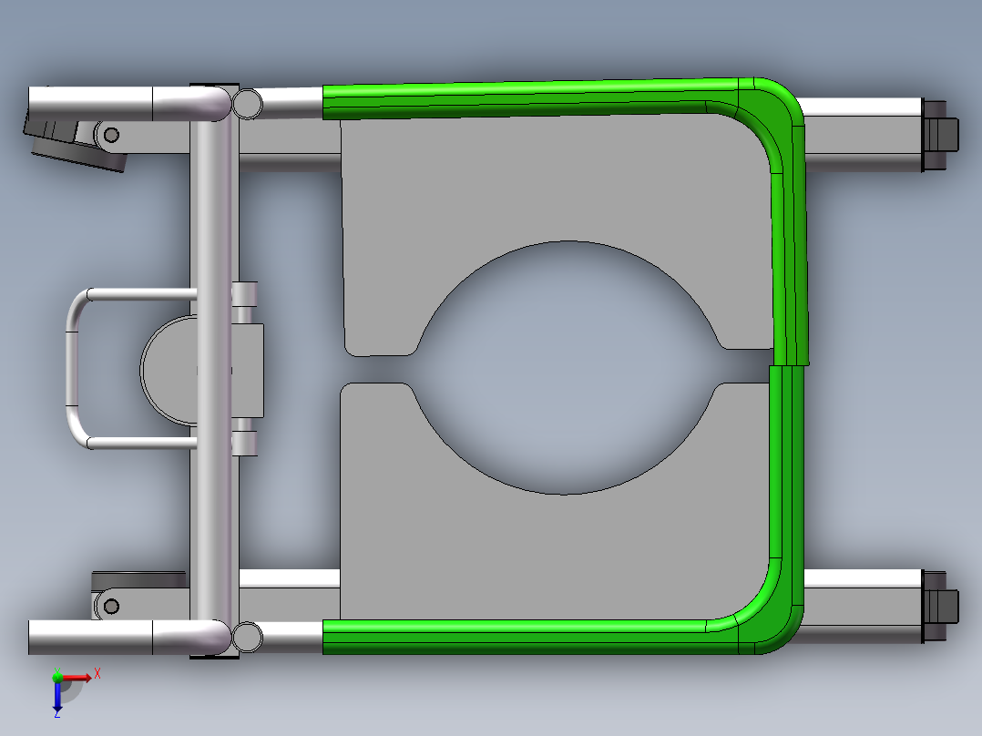 护理液压移位机俯视图
