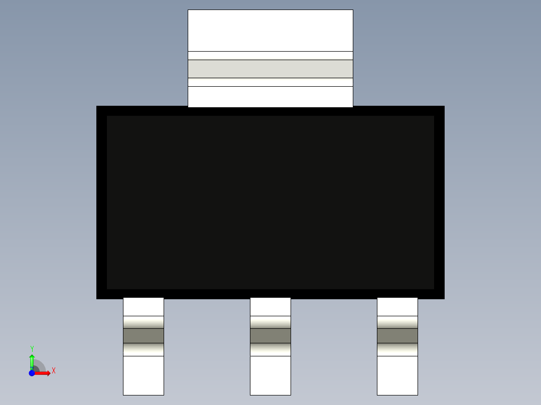 元器件3D封装SOT-223165前视图