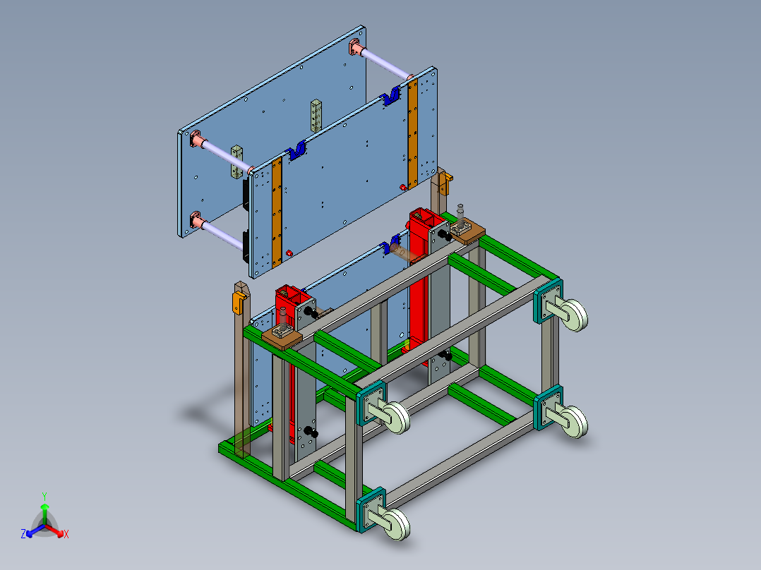 热铆焊接设备（ug12+cad+bom）正等轴测图
