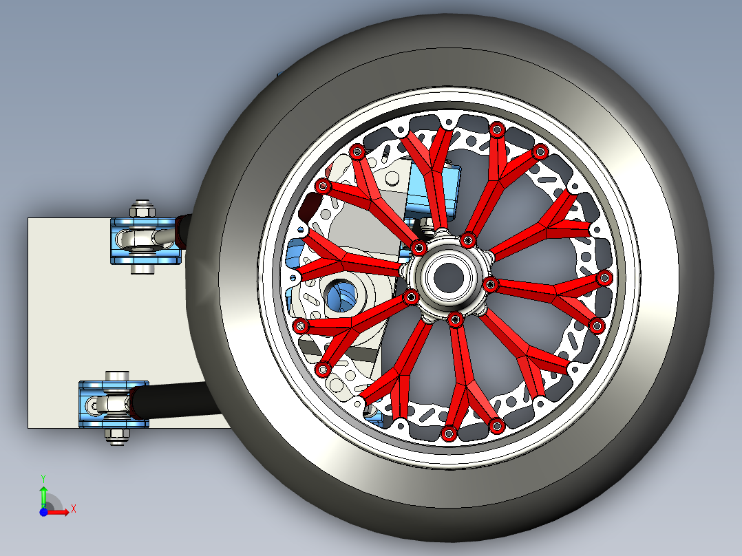 Zawias模型车悬架悬挂系统前视图