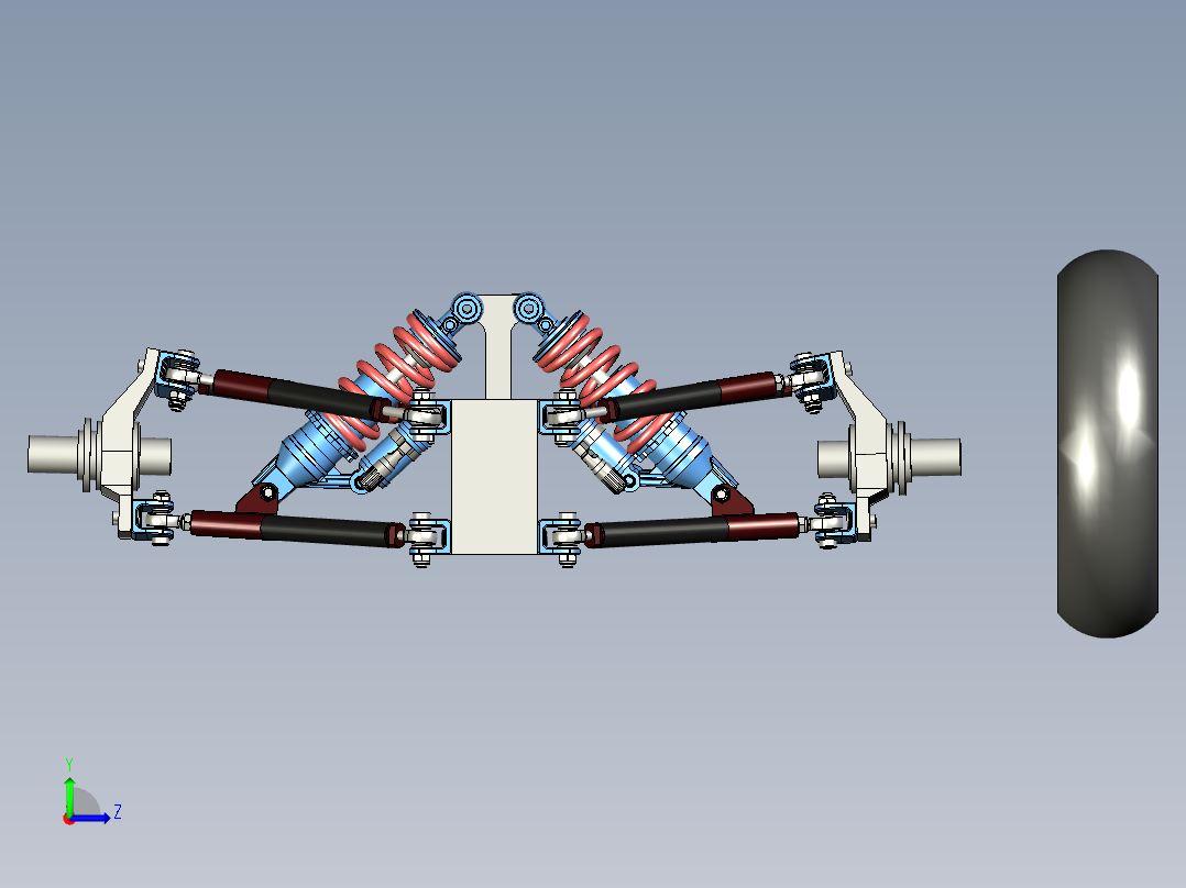 Zawias模型车悬架悬挂系统左视图