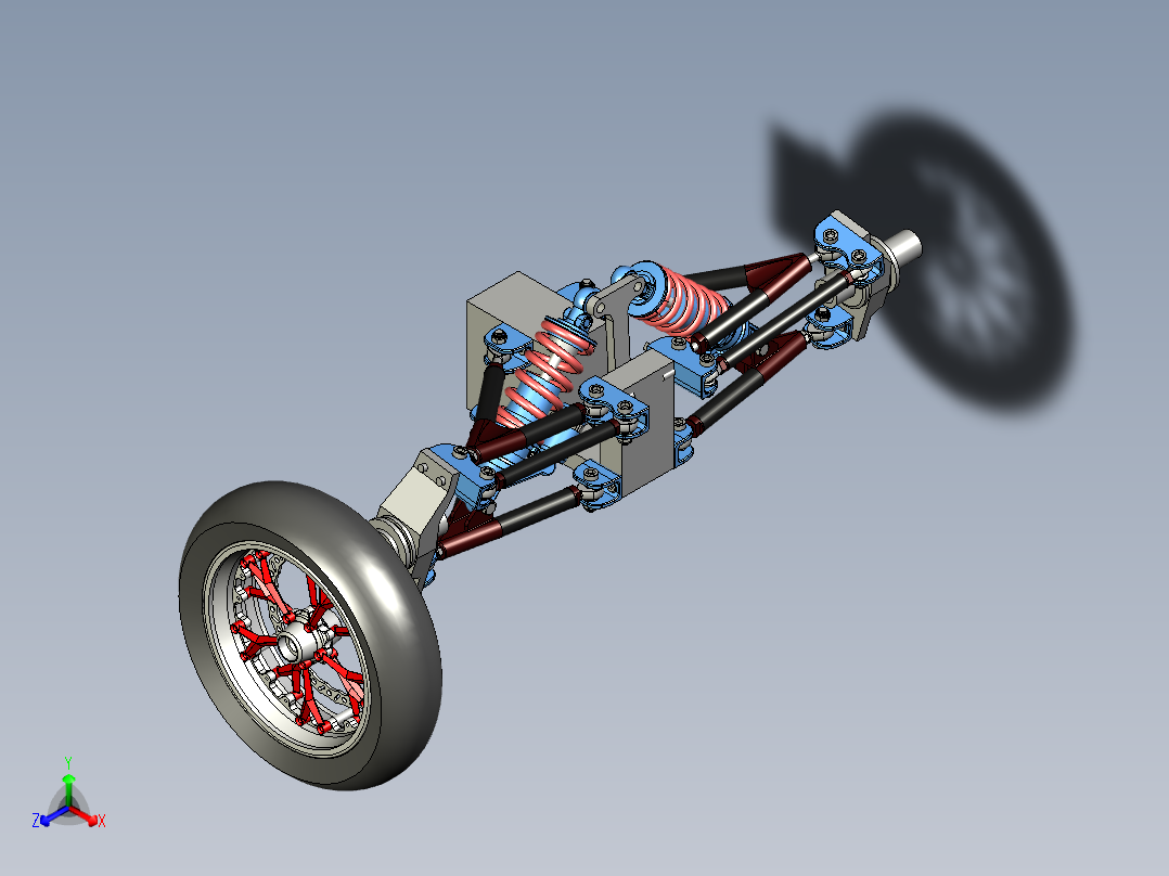 Zawias模型车悬架悬挂系统正等轴测图