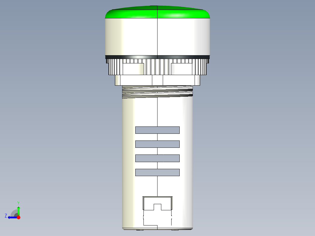 ND16-22D指示灯信号灯右视图