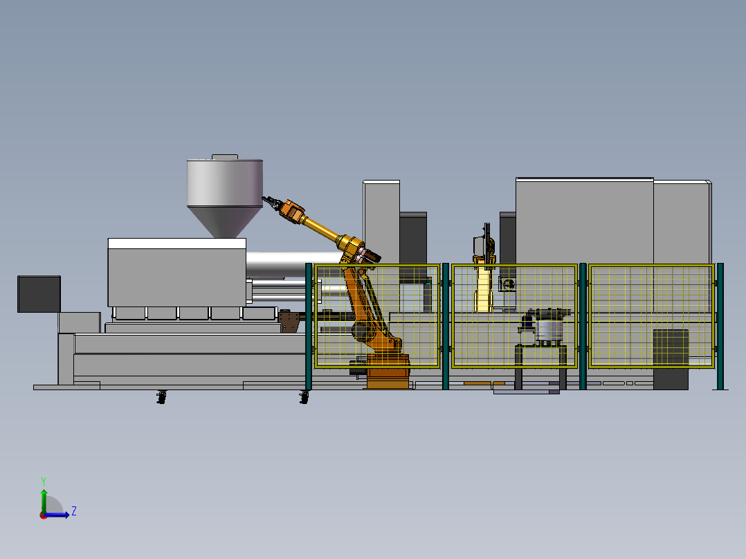 注塑产品自动化左视图