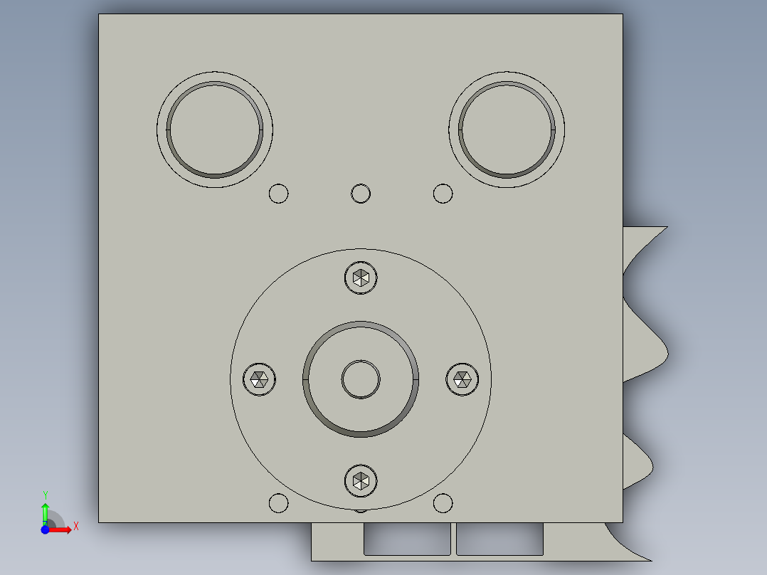 卡板冲孔落料复合模前视图
