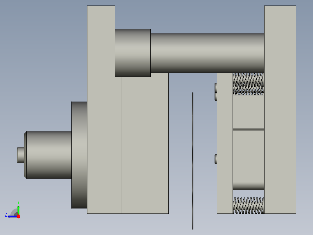 卡板冲孔落料复合模右视图