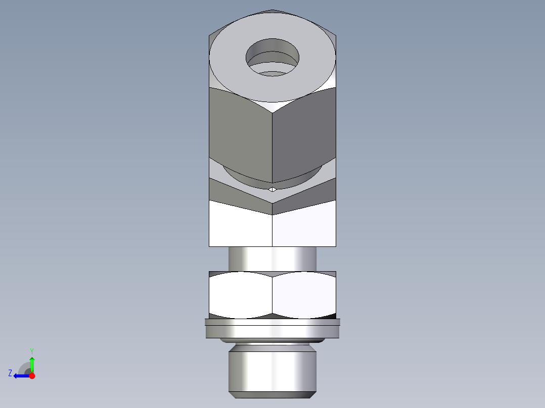 卡套式工业通用硬管接头EO_Adjustable_locknut_45_deg_elbow_VEE08SRCF右视图