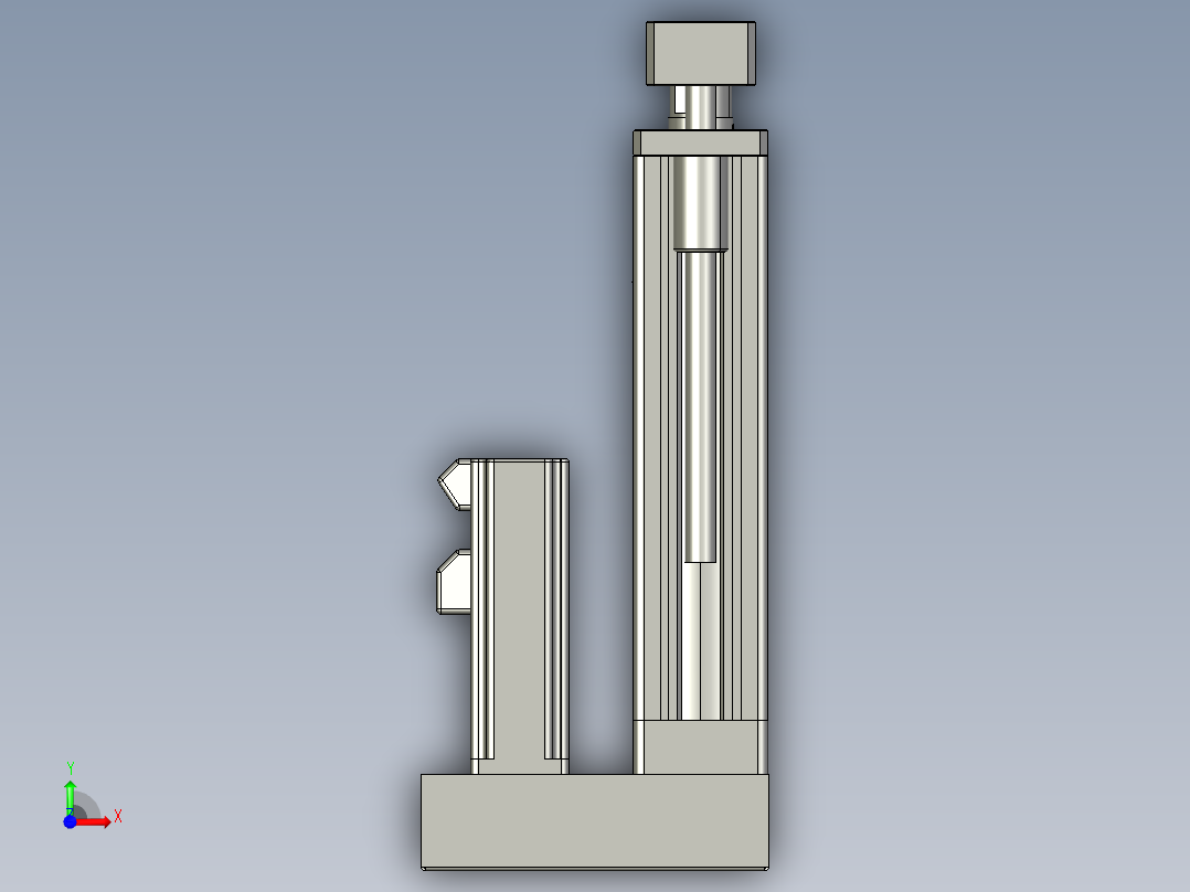 12VZ电动缸-VZ5D-S100-BD前视图