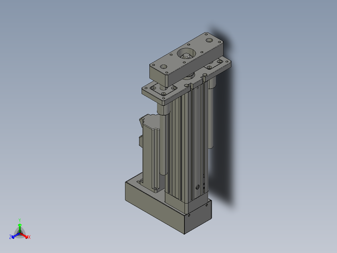 12VZ电动缸-VZ5D-S100-BD正等轴测图