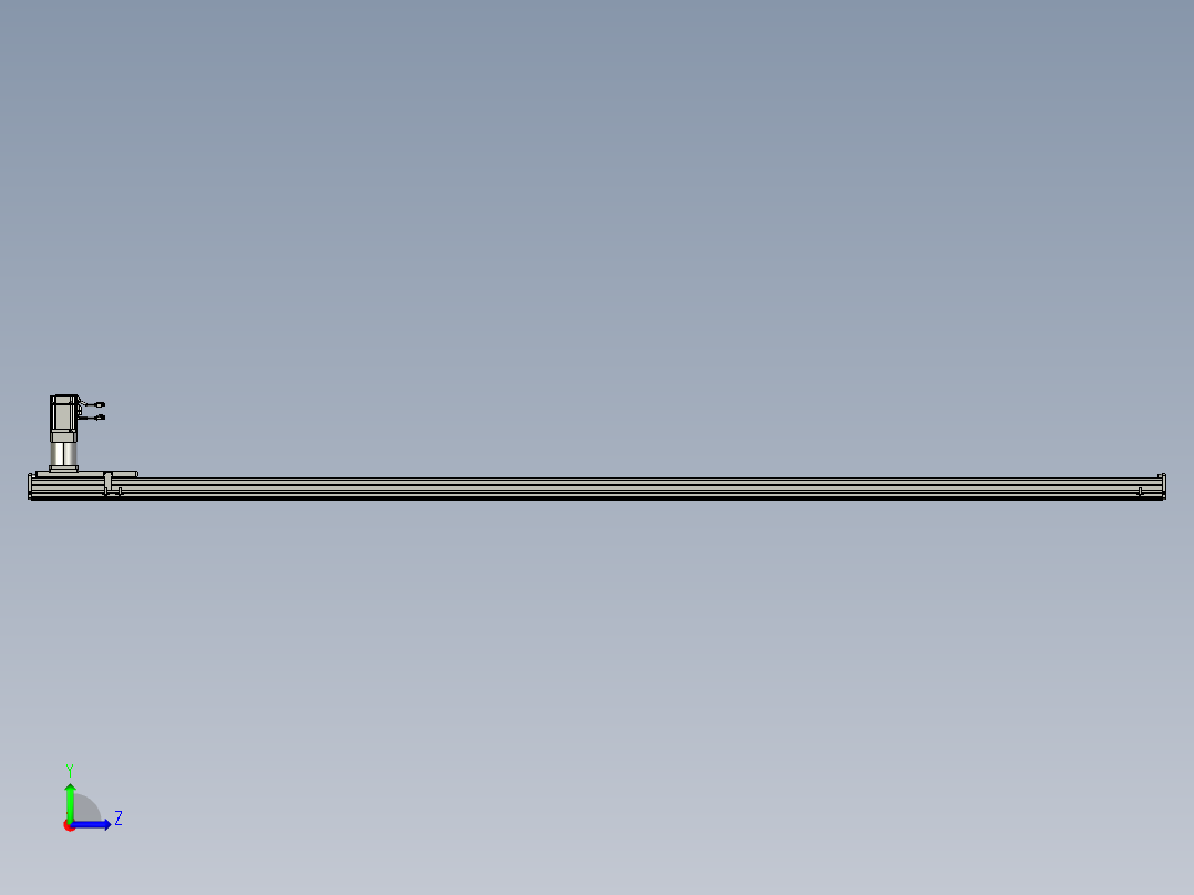 东锦齿条传动DH175G-L167-S3100-BU-减速机+750W左视图