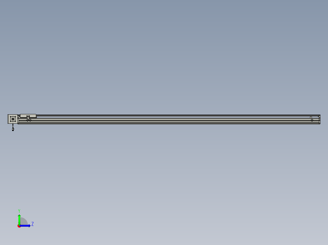 东锦同步带传动-直线滑台模组DH170B-L150-S2650-BL-P400W-C3左视图